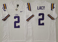 LSU Tigers   White #2 LACY Jersey