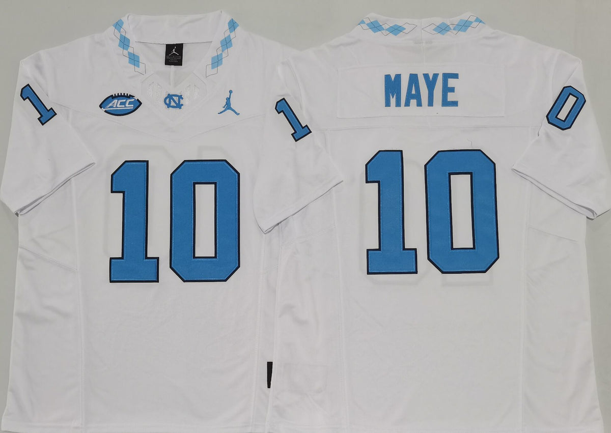 North Carolina Tar Heels White #10 MAYE Jersey