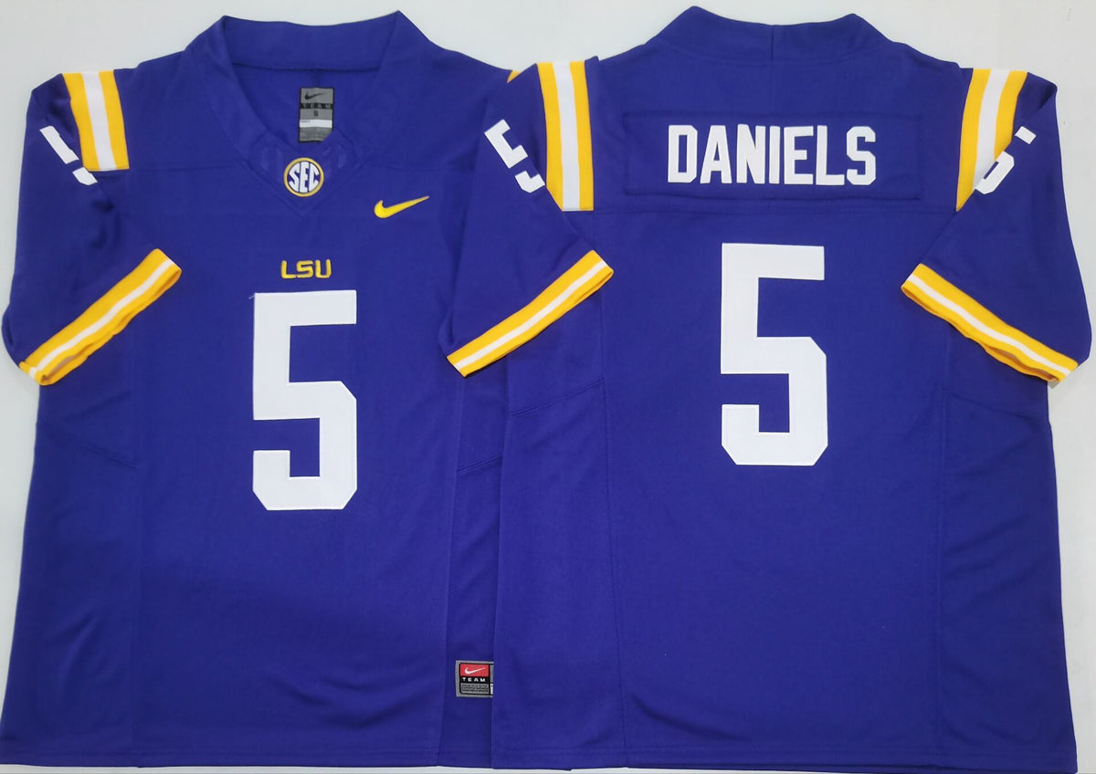 LSU Tigers Purple #5 DANIELS Jersey