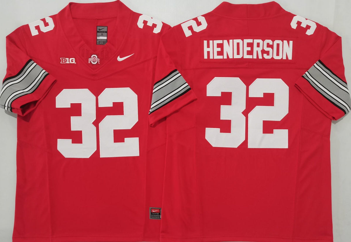 Ohio State Buckeyes Red #32 HENDERSON Jersey