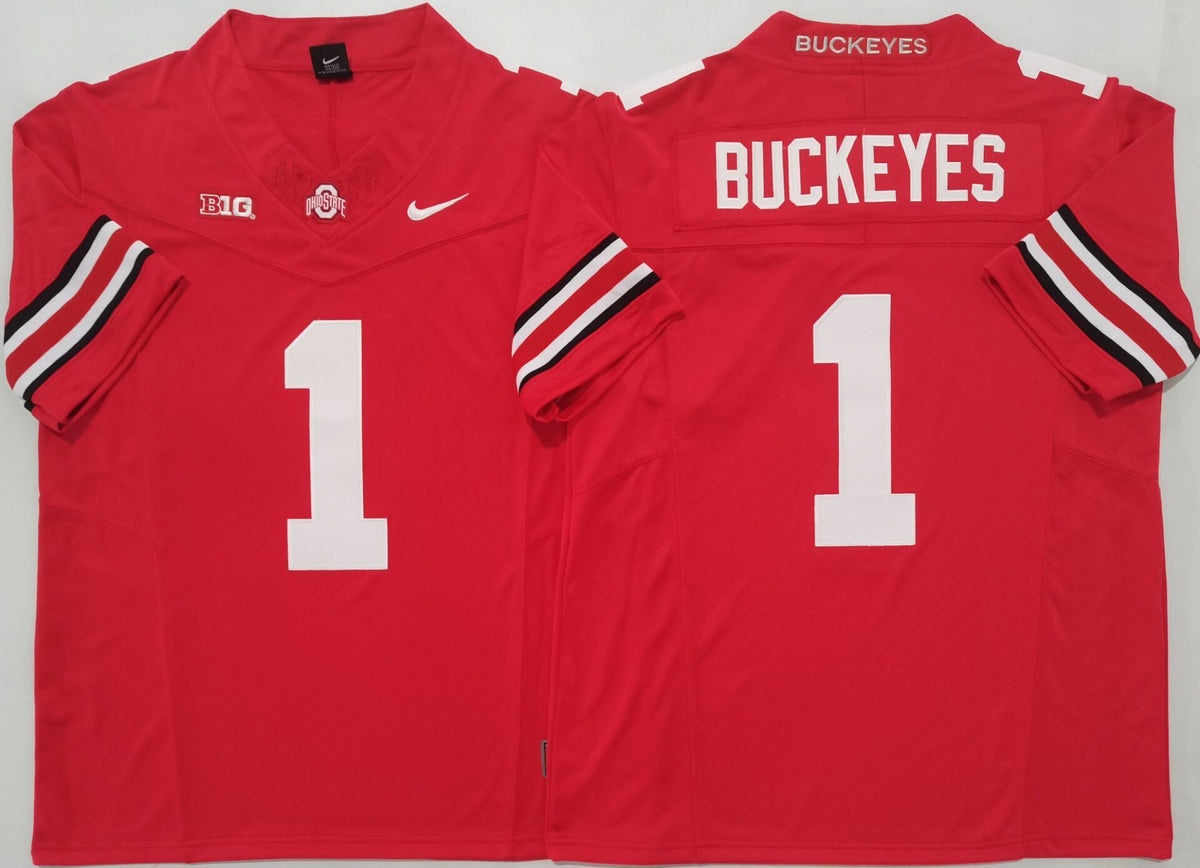 Ohio State Buckeyes Red #1 BUCKEYES Jersey