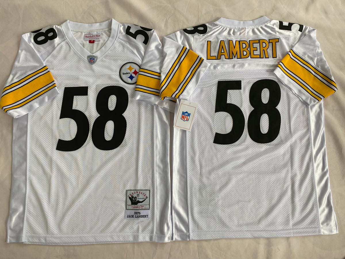 Pittsburgh Steelers White #58  LAMBERT Jersey