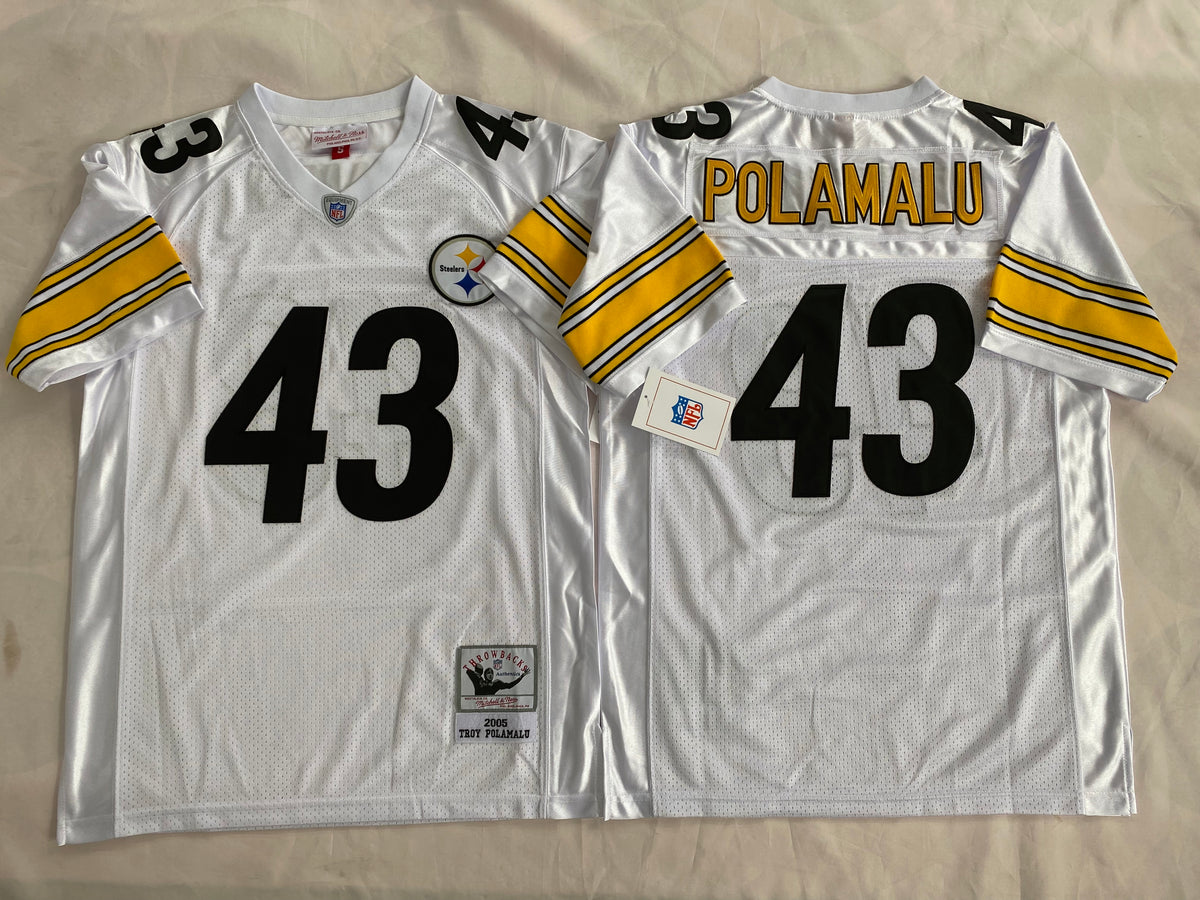 Pittsburgh Steelers White #43 POLAMALU Jersey