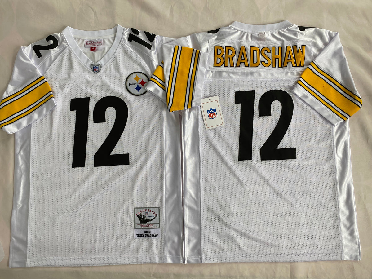 Pittsburgh Steelers White #12 BRADSHAW Jersey