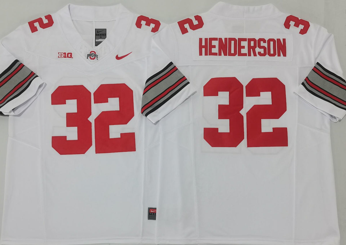 Ohio State Buckeyes White #32 HENDERSON Jersey