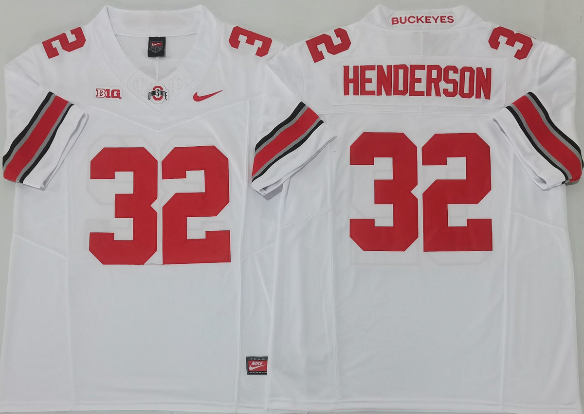 Ohio State Buckeyes White #32 HENDERSON Jersey