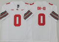 Ohio State Buckeyes White #0 OH-IO Jersey