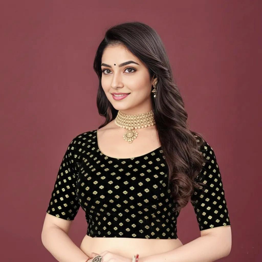 Lycra Blend Women Blouse, Strachable Women Blouse, Round Neck Blouse, Wedding Blouse, Daily Wear Blouse, Sleeve Blouse, Cotton Blouse,