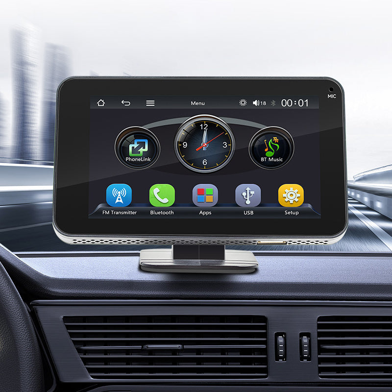 📱4.7-inch HD Touchscreen Multimedia Car Player— Swipe with your fingertips and instantly transform your vehicle into a smart entertainment hub!🚗✨