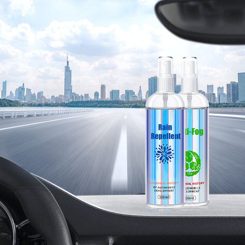 🚗 BUY 2 GET 1 FREE! ✨ Car Glass Rain Repellent & Anti-Fog Kit - Creates Invisible Protective Layer for Enhanced Visibility in All Weather Conditions 🌧️🔮