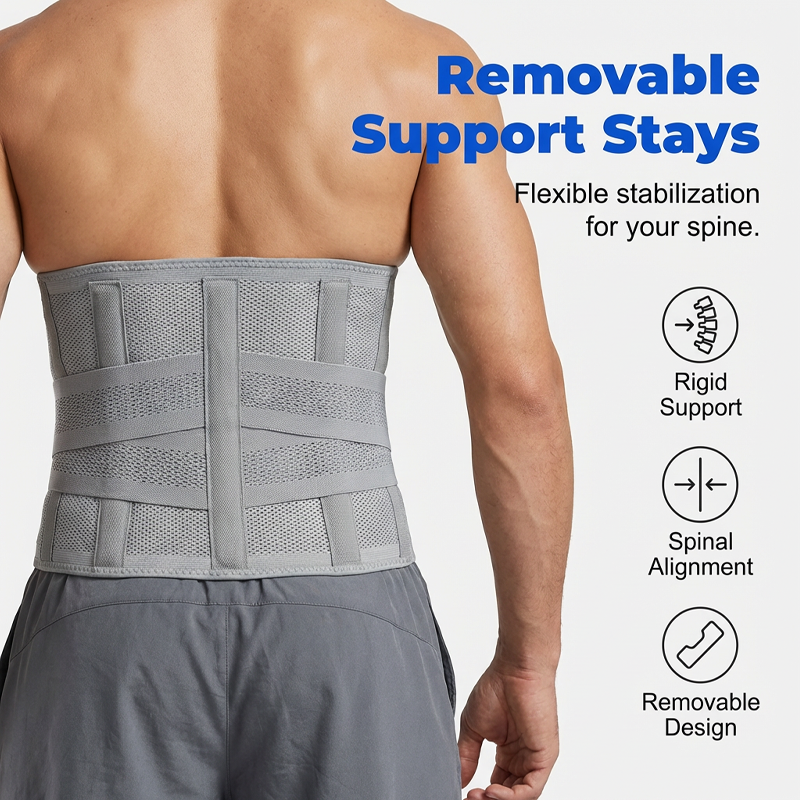 🔥While Supplies Last 49% OFF!🎉 Dual-Strap Compression Back Brace with Removable Support Stays