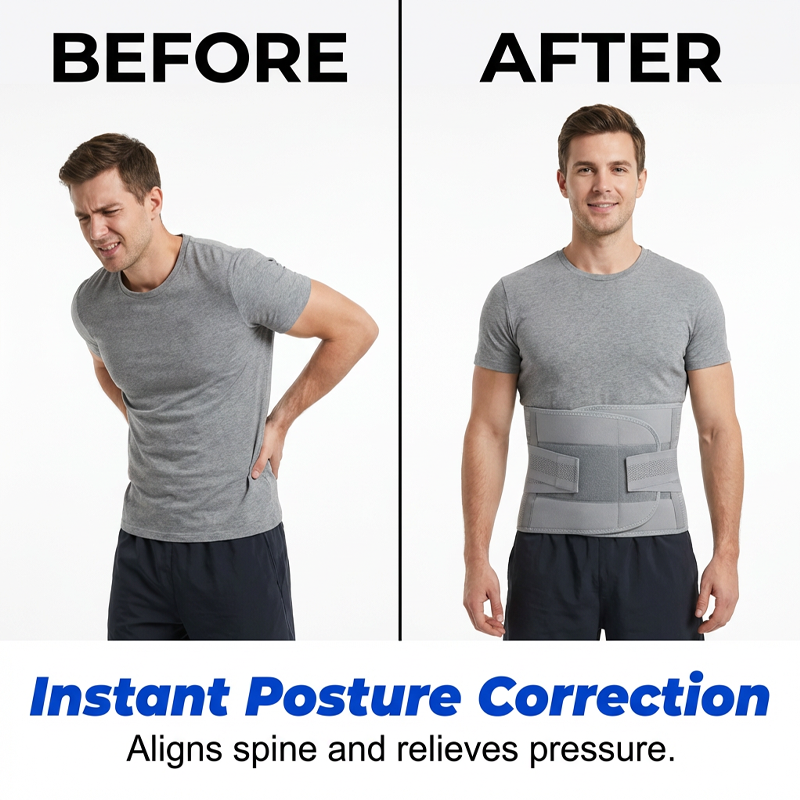 🔥While Supplies Last 49% OFF!🎉 Dual-Strap Compression Back Brace with Removable Support Stays