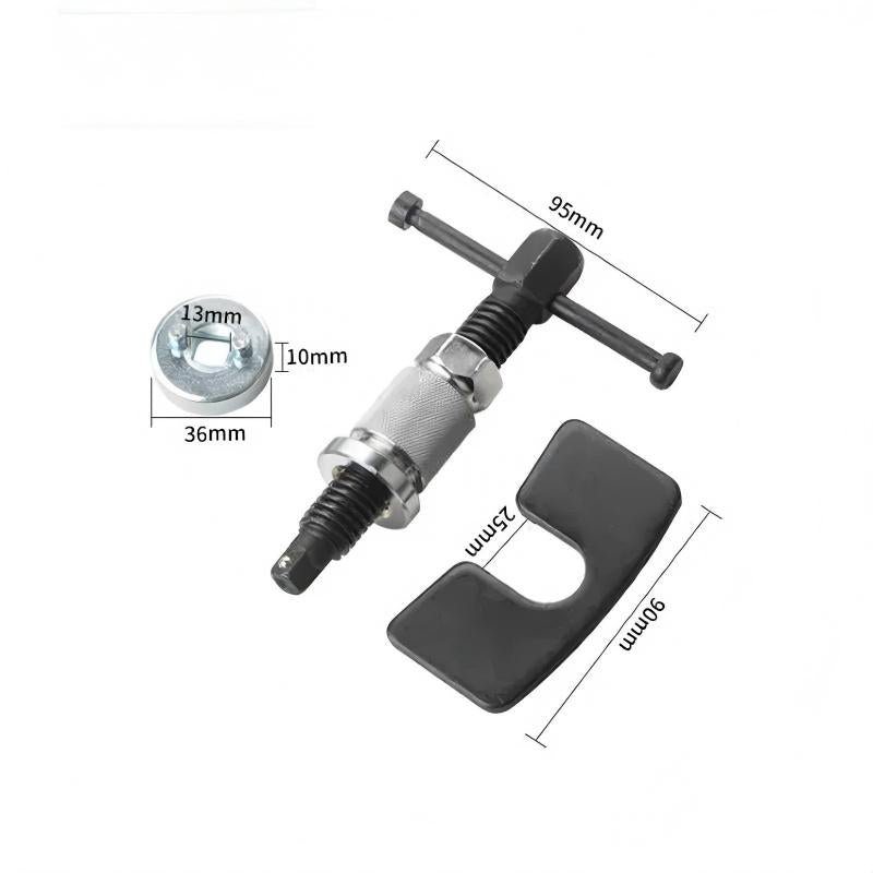Brake Caliper Compression Tool Kit – Heavy-Duty CR-V Steel, Chrome-Plated Rust-Resistant, Precision T-Handle, Multiple Adapters for Universal Car Fit – Ideal for DIY & Professional Brake Pad Replacement